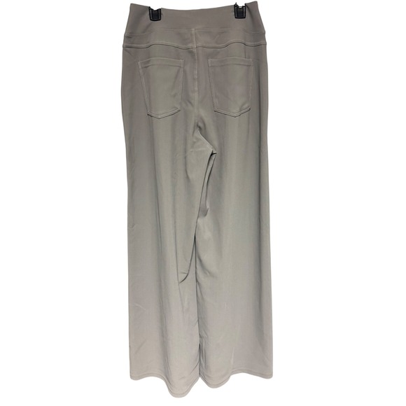 Halara Flex MicroWaffle Wide Leg Pants High Waisted Gray Comfort Size M NWT - Picture 4 of 8